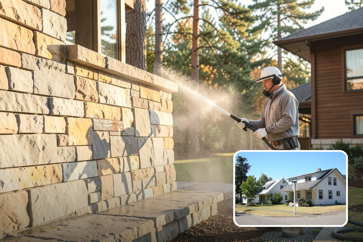 Bar & Restaurant Patio Cleaning in DuPont, Pierce County, WA - Breaks down grease and sugar ground into patio surfaces
