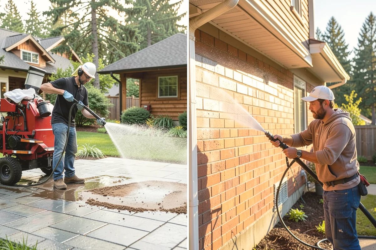 Bar & Restaurant Patio Cleaning in Duvall, King County, WA - Pre-treat greasy zones and around table and bar areas