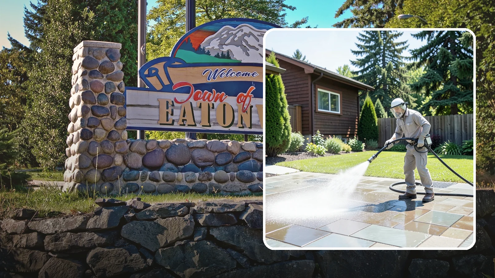 Bar & Restaurant Patio Cleaning in Eatonville, Pierce County, WA - Deep patio cleaning for bars and restaurants that removes grease, food spills, gum, and algae from the outdoor dining areas...