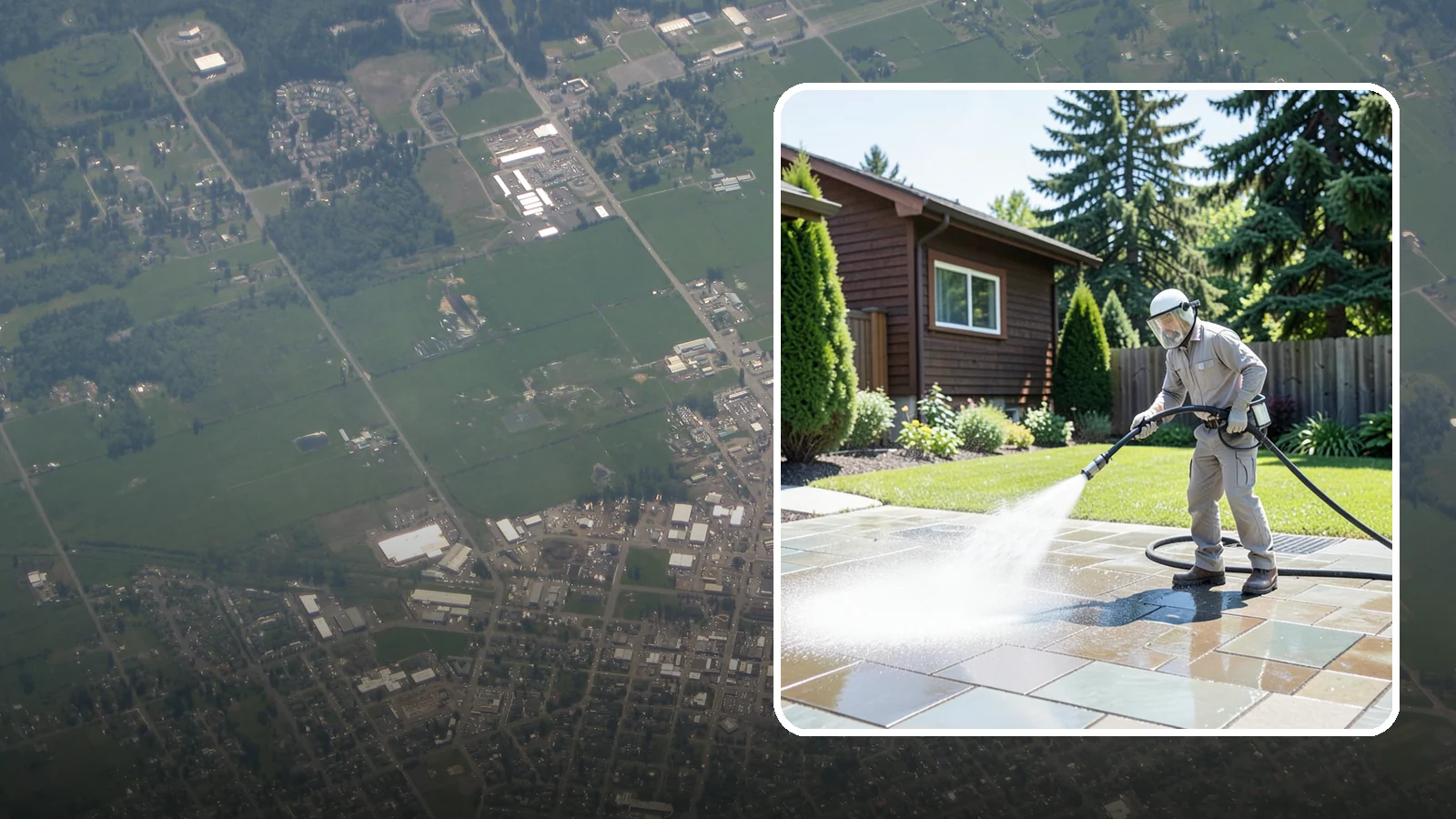 Bar & Restaurant Patio Cleaning in Enumclaw, King County, WA - Deep patio cleaning for bars and restaurants that removes grease, food spills, gum, and algae from the outdoor dining areas...