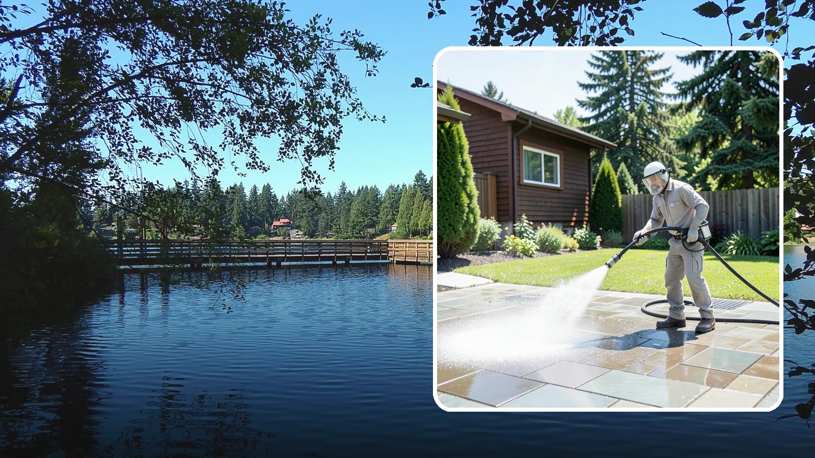 Bar & Restaurant Patio Cleaning in Federal Way, King County, WA - Deep patio cleaning for bars and restaurants that removes grease, food spills, gum, and algae from the outdoor dining areas...
