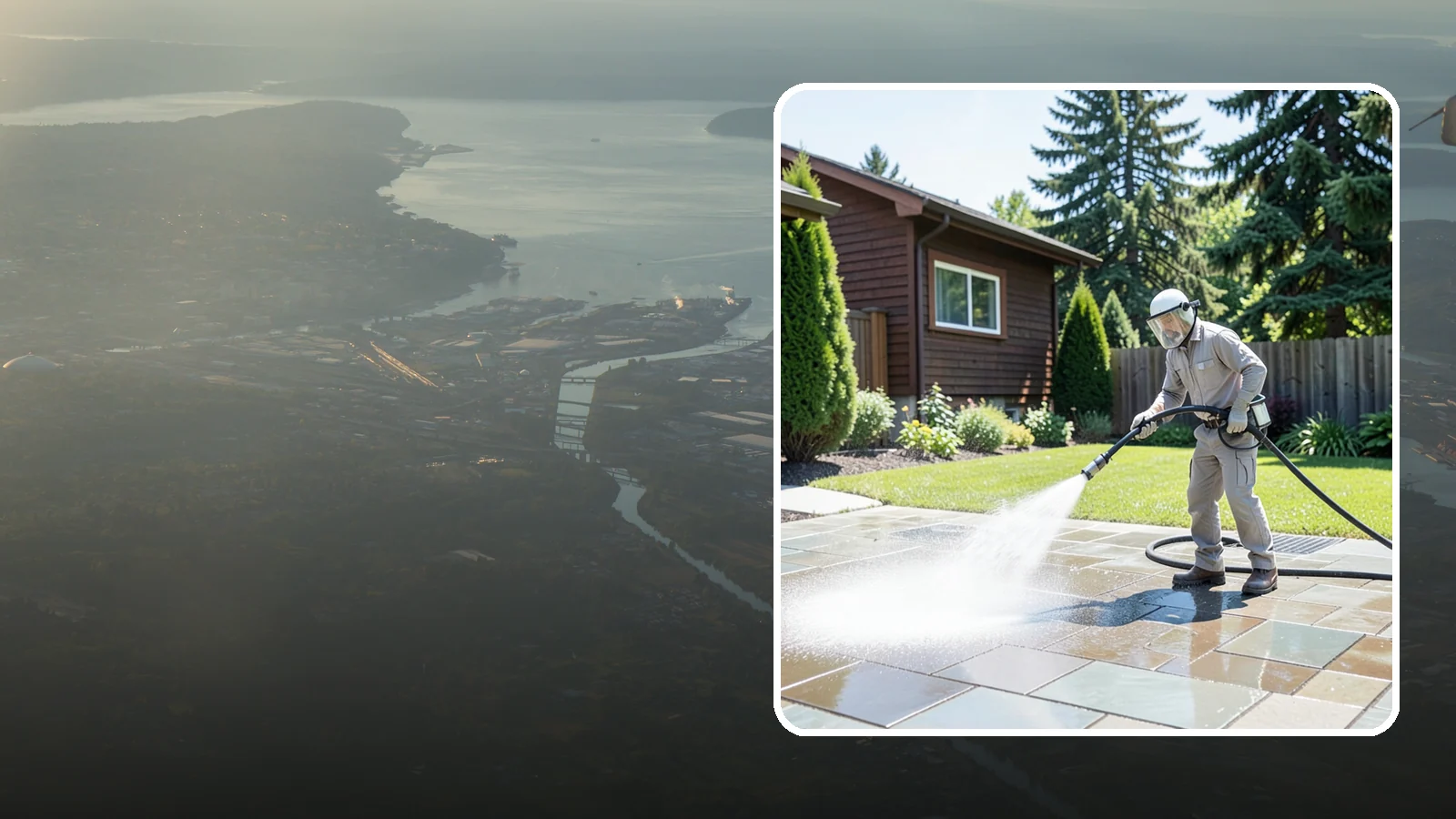 Bar & Restaurant Patio Cleaning in Fife, Pierce County, WA - Deep patio cleaning for bars and restaurants that removes grease, food spills, gum, and algae from the outdoor dining areas...