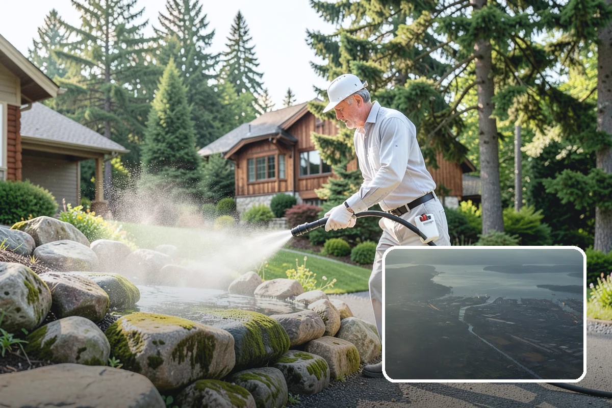 Bar & Restaurant Patio Cleaning in Fife, Pierce County, WA - Breaks down grease and sugar ground into patio surfaces