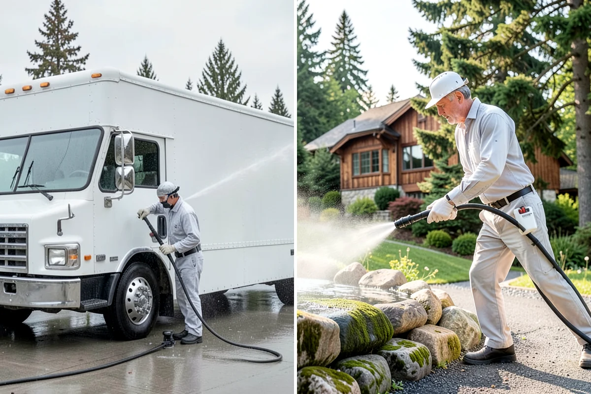 Bar & Restaurant Patio Cleaning in Fircrest, Pierce County, WA - Pre-treat greasy zones and around table and bar areas