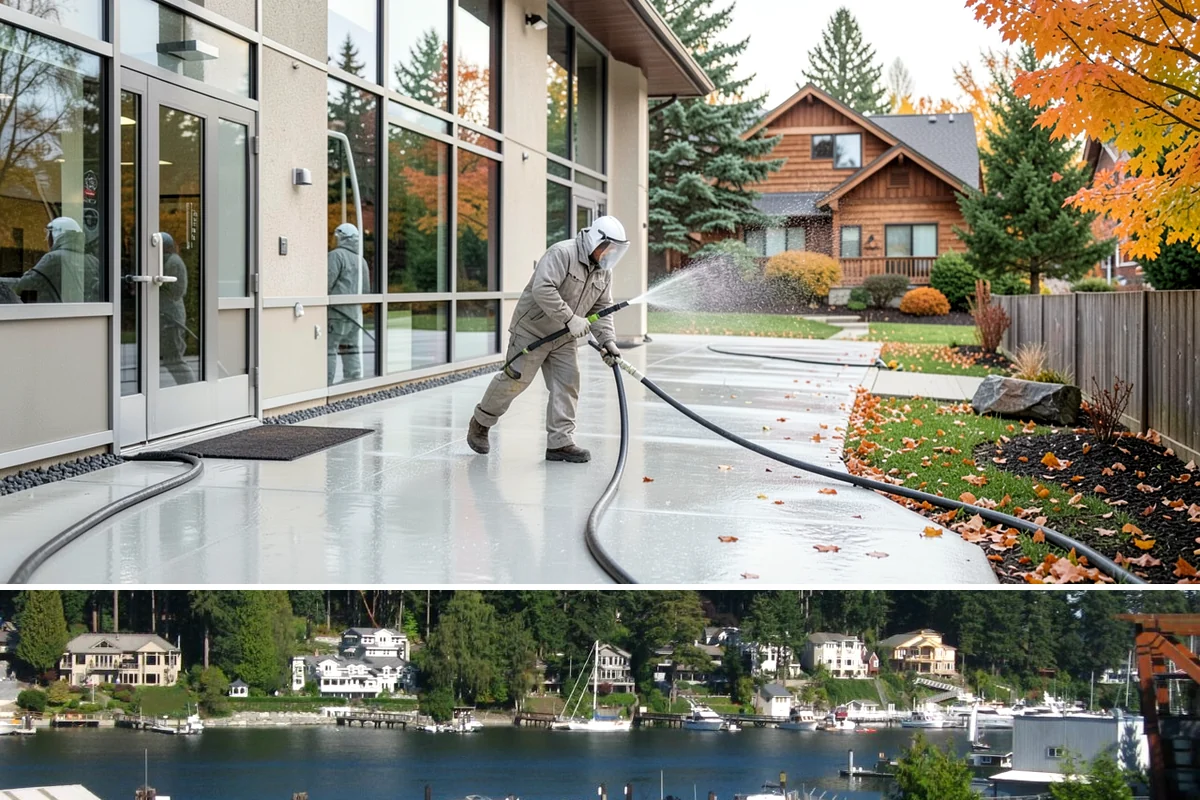 Bar & Restaurant Patio Cleaning in Gig Harbor, Pierce County, WA - A thorough spring cleaning readies patios for peak outdoor dining, with regular touch-ups through the summer season.