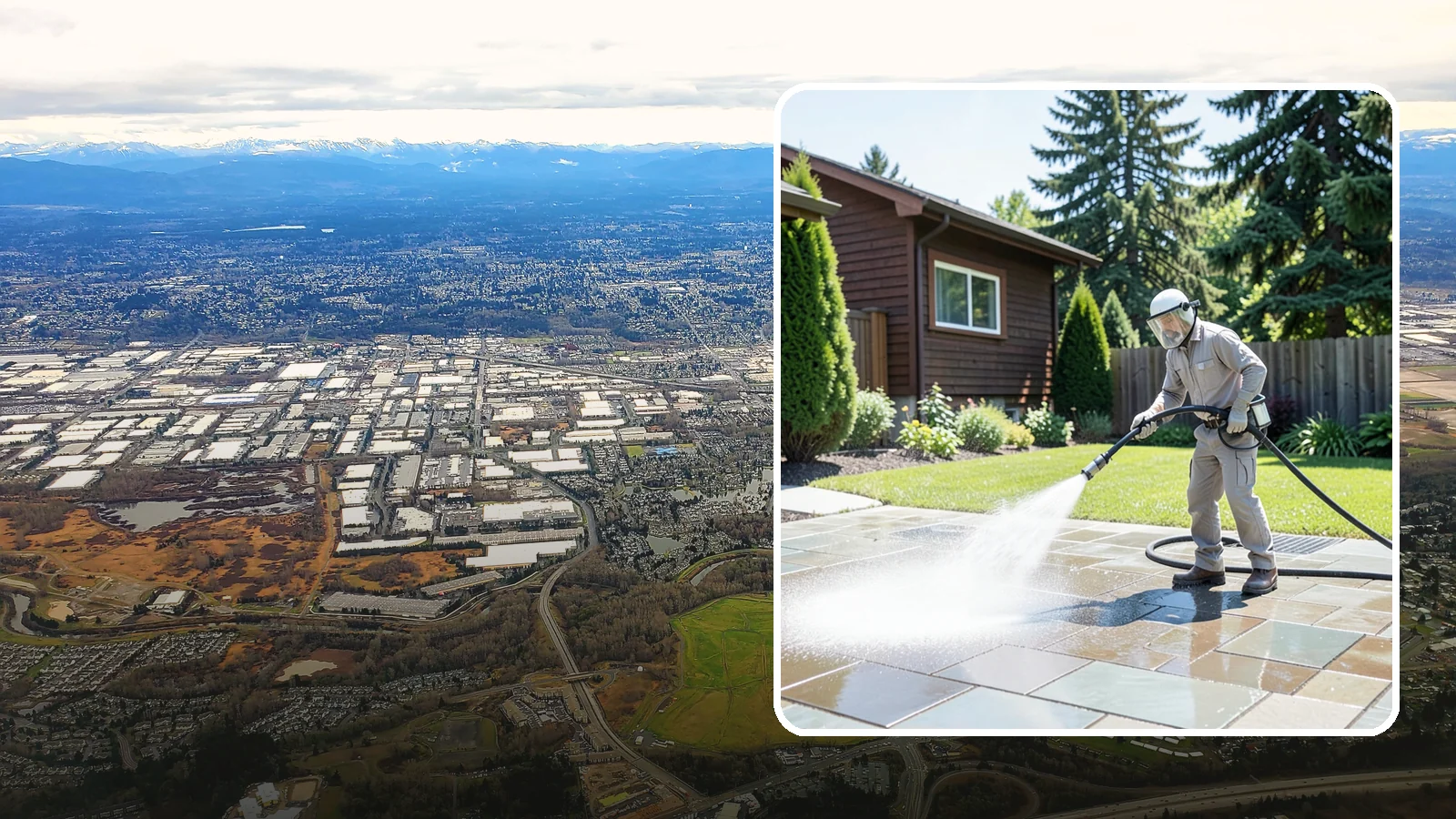 Bar & Restaurant Patio Cleaning in Kent, King County, WA - Deep patio cleaning for bars and restaurants that removes grease, food spills, gum, and algae from the outdoor dining areas...