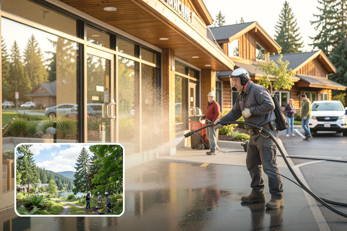 Bar & Restaurant Patio Cleaning in Lake Forest Park, King County, WA - Breaks down grease and sugar ground into patio surfaces