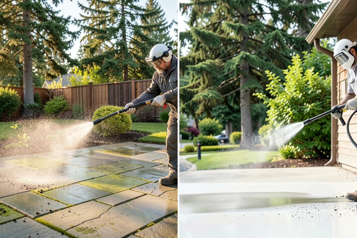 Bar & Restaurant Patio Cleaning in Lake Forest Park, King County, WA - Pre-treat greasy zones and around table and bar areas
