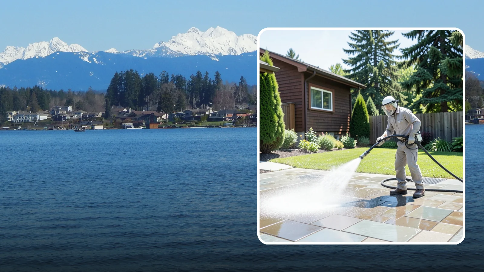 Bar & Restaurant Patio Cleaning in Lake Stevens, Snohomish County, WA - Deep patio cleaning for bars and restaurants that removes grease, food spills, gum, and algae from the outdoor dining areas...