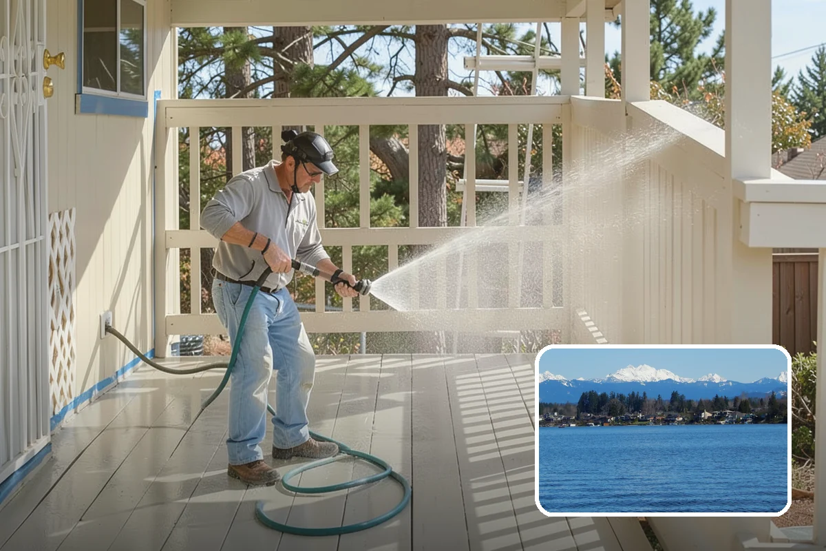 Bar & Restaurant Patio Cleaning in Lake Stevens, Snohomish County, WA - Breaks down grease and sugar ground into patio surfaces