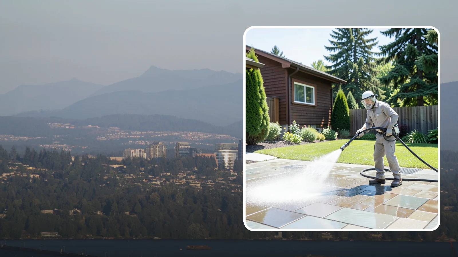 Bar & Restaurant Patio Cleaning in Medina, King County, WA - Deep patio cleaning for bars and restaurants that removes grease, food spills, gum, and algae from the outdoor dining areas...