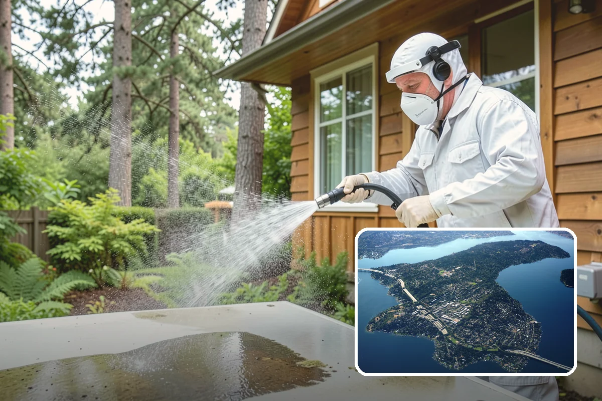 Bar & Restaurant Patio Cleaning in Mercer Island, King County, WA - Breaks down grease and sugar ground into patio surfaces