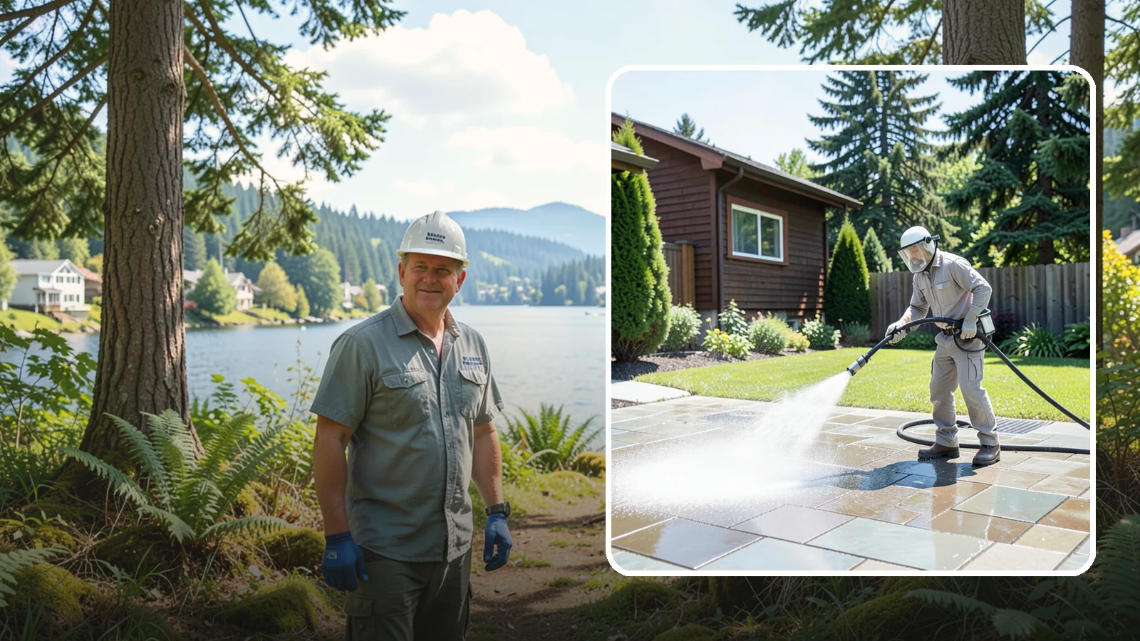 Bar & Restaurant Patio Cleaning in Milton, King County, WA - Deep patio cleaning for bars and restaurants that removes grease, food spills, gum, and algae from the outdoor dining areas...