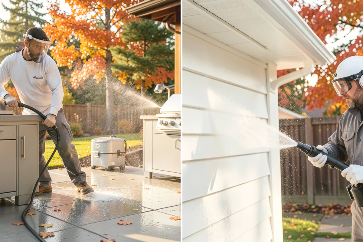 Bar & Restaurant Patio Cleaning in Monroe, Snohomish County, WA - Pre-treat greasy zones and around table and bar areas