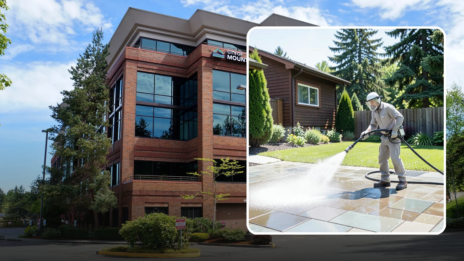 Bar & Restaurant Patio Cleaning in Mountlake Terrace, Snohomish County, WA - Deep patio cleaning for bars and restaurants that removes grease, food spills, gum, and algae from the outdoor dining areas...