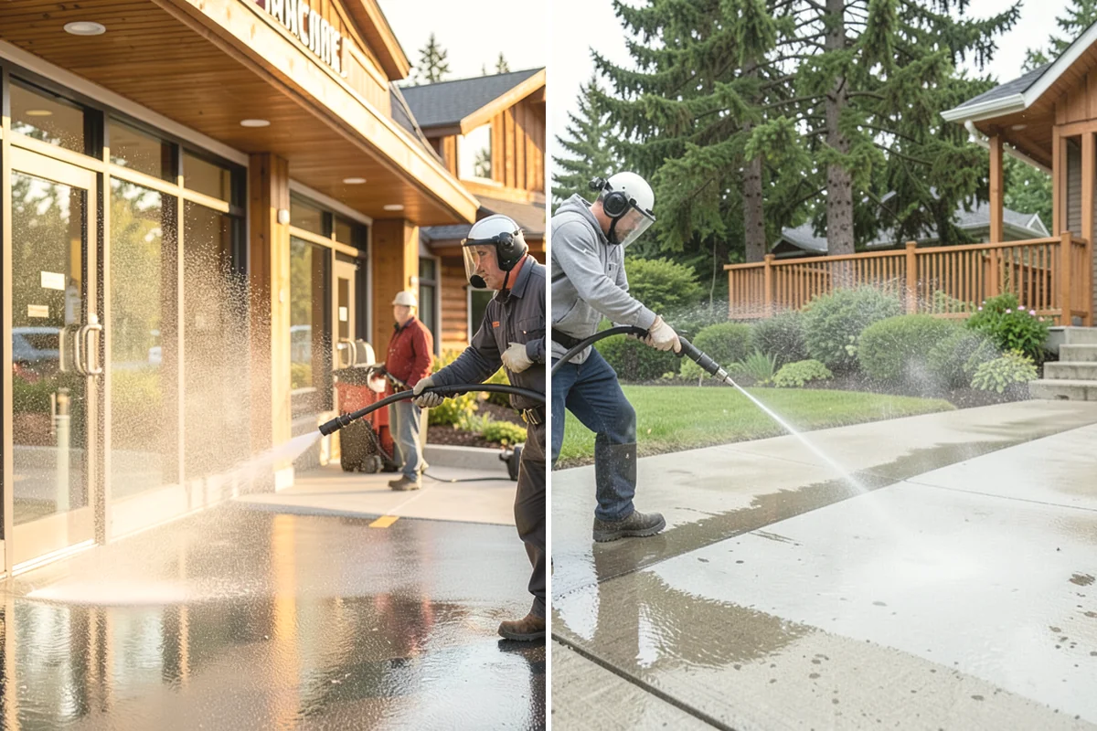 Bar & Restaurant Patio Cleaning in Mountlake Terrace, Snohomish County, WA - Pre-treat greasy zones and around table and bar areas