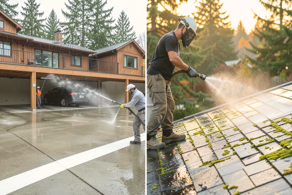 Bar & Restaurant Patio Cleaning in Newcastle, King County, WA - Pre-treat greasy zones and around table and bar areas