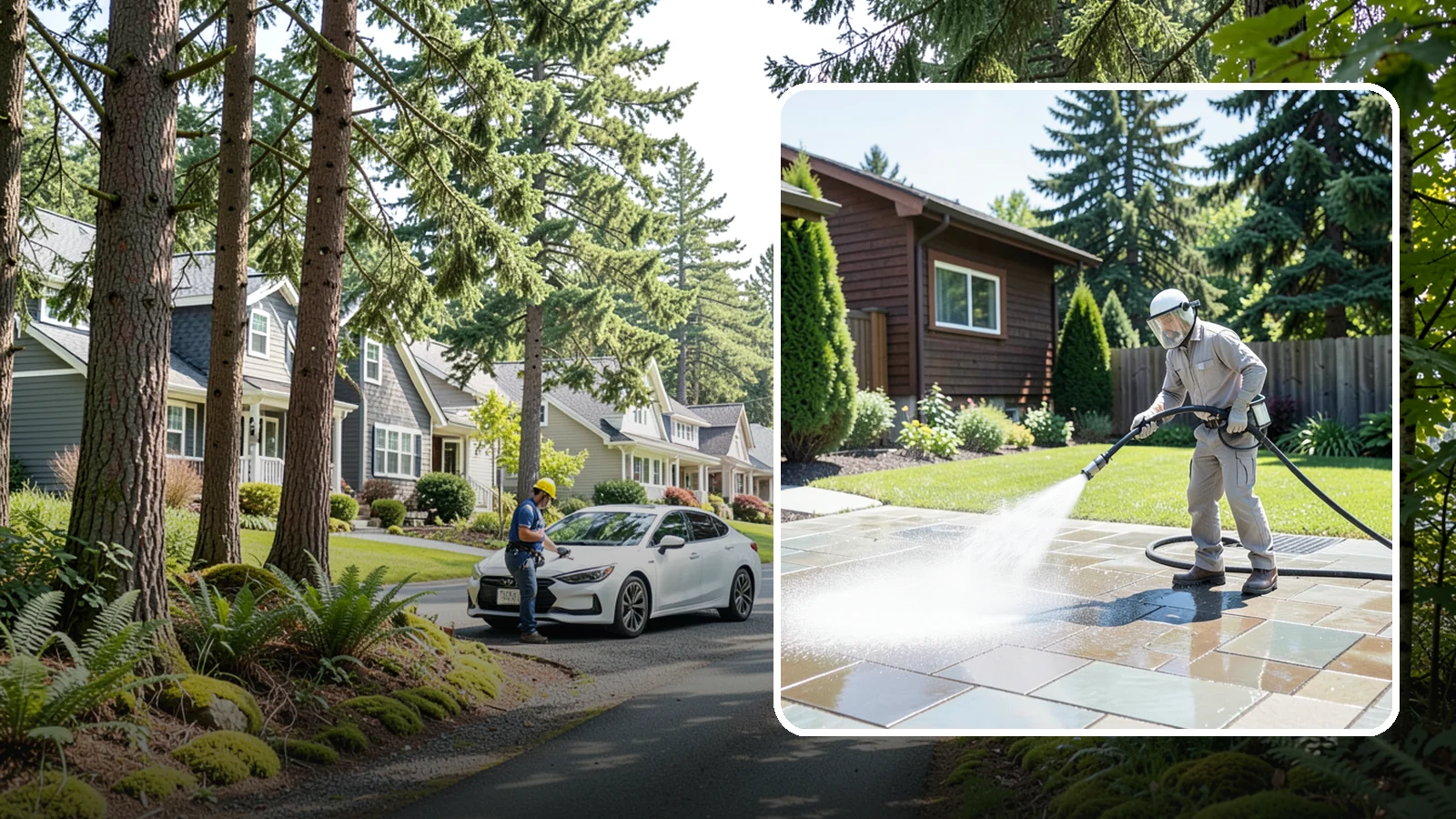 Bar & Restaurant Patio Cleaning in Normandy Park, King County, WA - Deep patio cleaning for bars and restaurants that removes grease, food spills, gum, and algae from the outdoor dining areas...