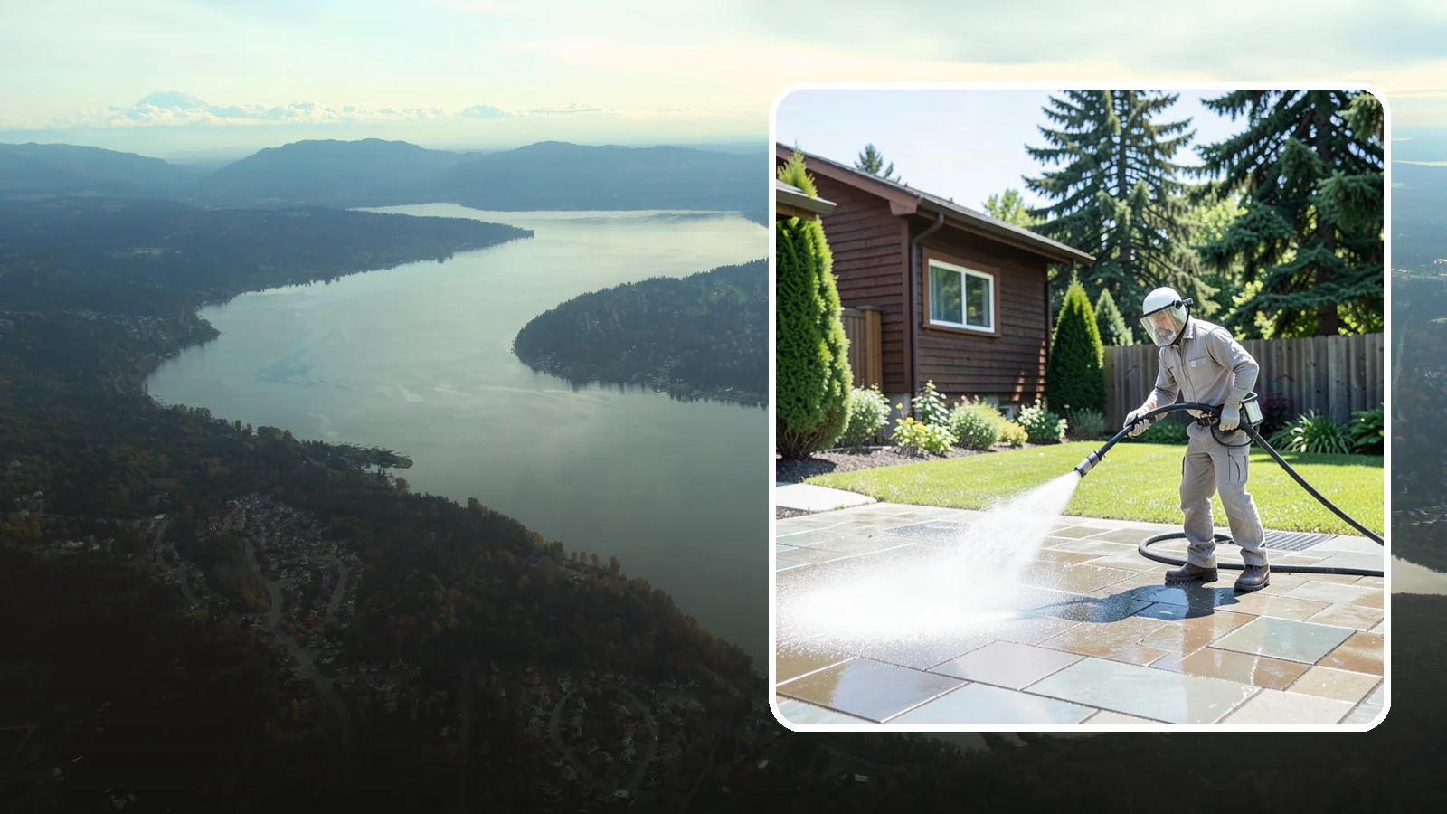 Bar & Restaurant Patio Cleaning in Sammamish, King County, WA - Deep patio cleaning for bars and restaurants that removes grease, food spills, gum, and algae from the outdoor dining areas...