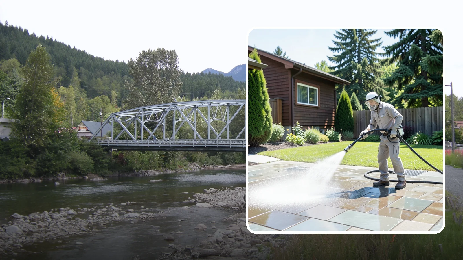 Bar & Restaurant Patio Cleaning in Skykomish, King County, WA - Deep patio cleaning for bars and restaurants that removes grease, food spills, gum, and algae from the outdoor dining areas...