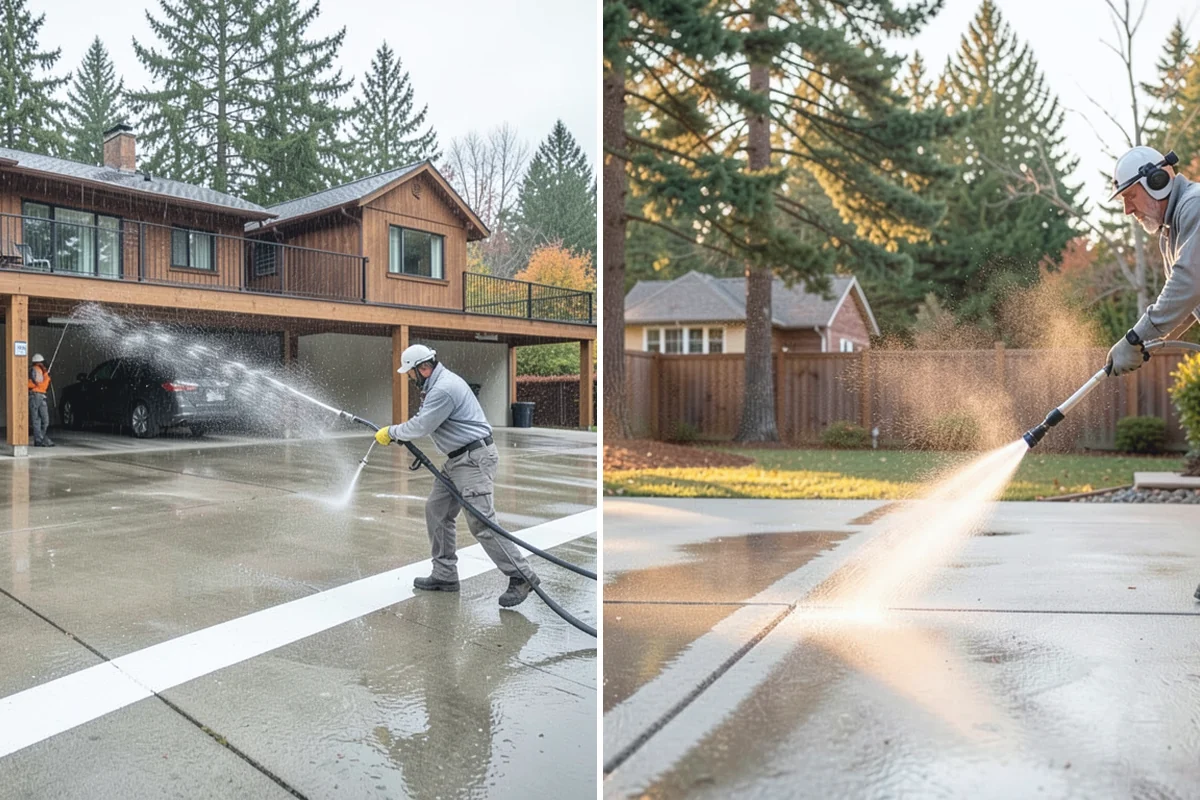 Bar & Restaurant Patio Cleaning in South Prairie, Pierce County, WA - Pre-treat greasy zones and around table and bar areas
