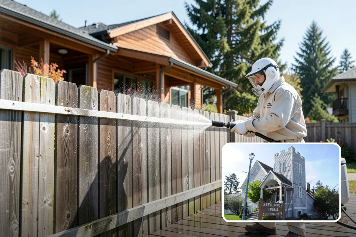 Bar & Restaurant Patio Cleaning in Steilacoom, Pierce County, WA - Breaks down grease and sugar ground into patio surfaces