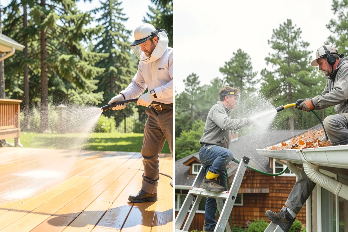 Bar & Restaurant Patio Cleaning in Steilacoom, Pierce County, WA - Pre-treat greasy zones and around table and bar areas