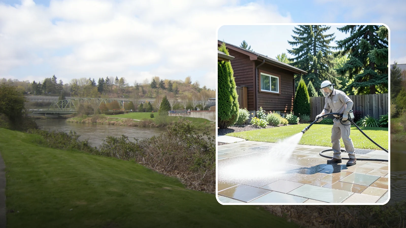 Bar & Restaurant Patio Cleaning in Tukwila, King County, WA - Deep patio cleaning for bars and restaurants that removes grease, food spills, gum, and algae from the outdoor dining areas...