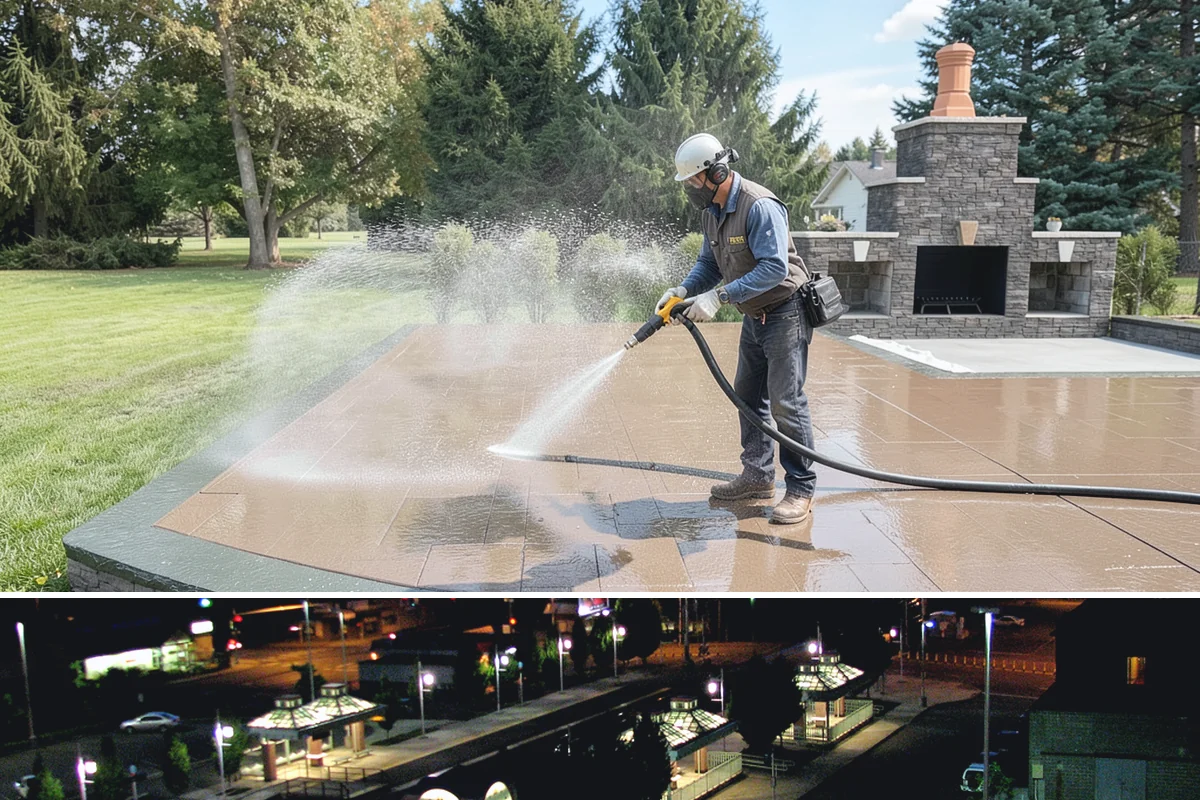 Basement Floor Cleaning in Auburn, King County, WA - Cleaning during the drier summer months lets the space ventilate and dry faster, which is important for below-grade concrete...