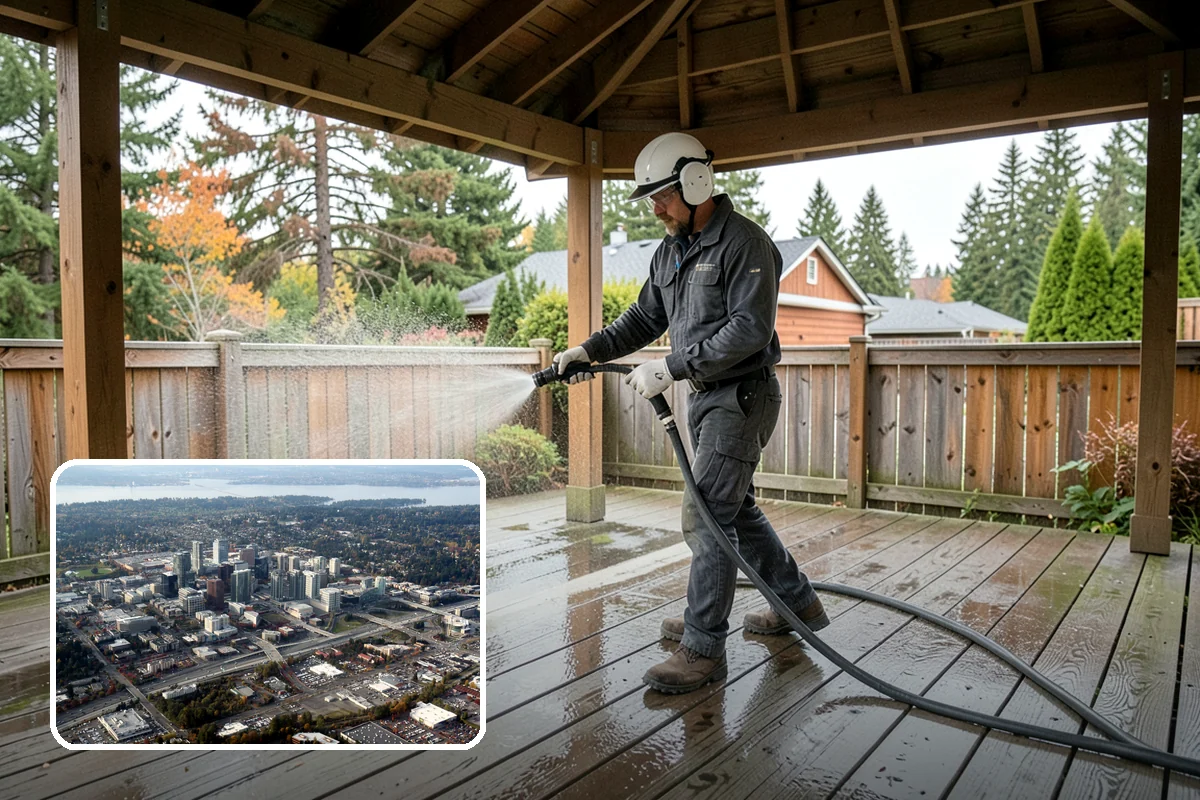 Basement Floor Cleaning in Bellevue, King County, WA - Attacks the mildew and musty smell driven by below-grade damp