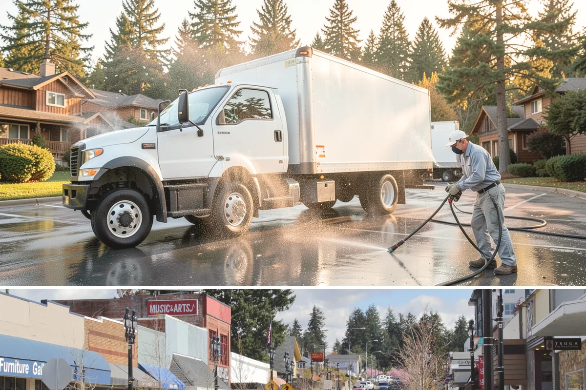 Basement Floor Cleaning in Bothell, King County, WA - Cleaning during the drier summer months lets the space ventilate and dry faster, which is important for below-grade concrete...