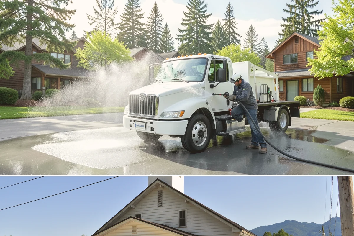 Basement Floor Cleaning in Concrete, Skagit County, WA - Cleaning during the drier summer months lets the space ventilate and dry faster, which is important for below-grade concrete...