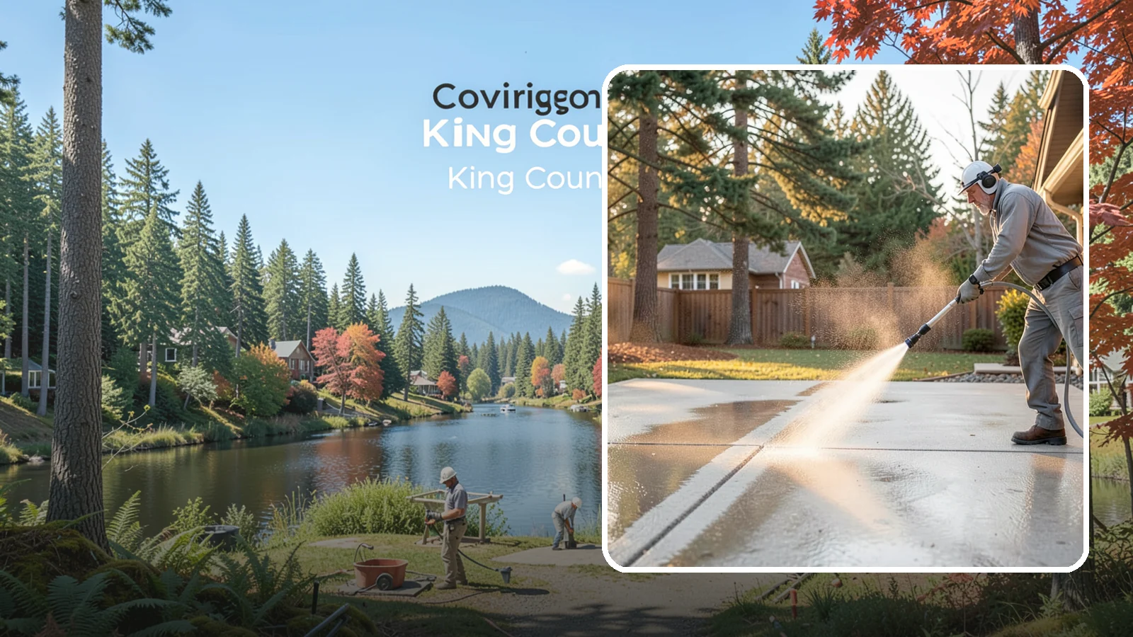 Basement Floor Cleaning in Covington, King County, WA - Clean and deodorize damp basement concrete to control the musty buildup common in Washington's wet climate.