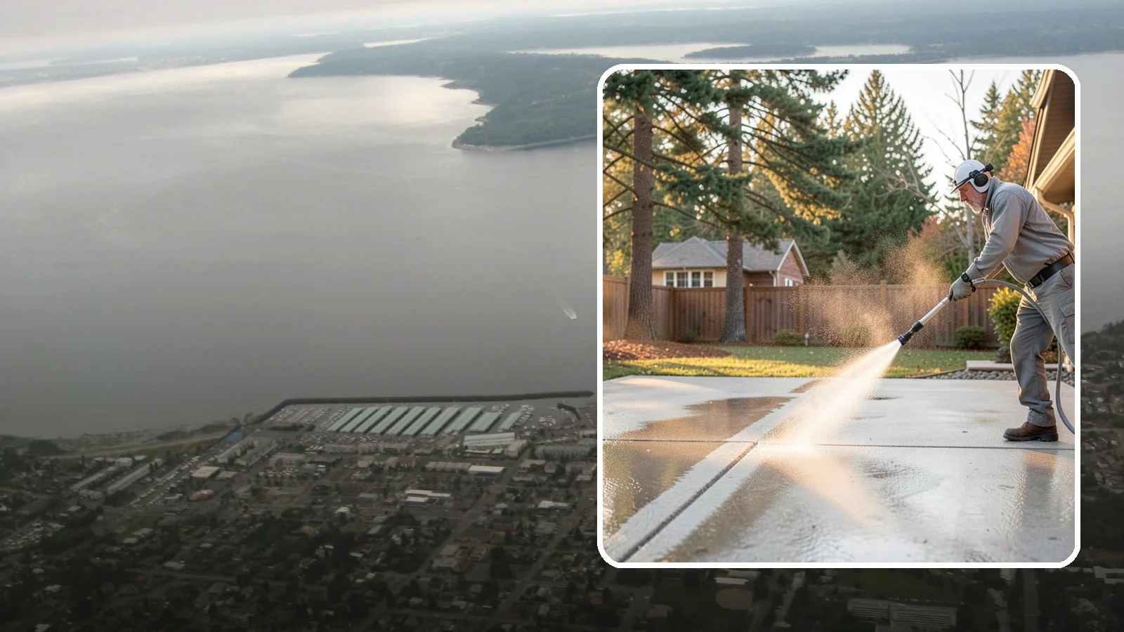 Basement Floor Cleaning in Des Moines, King County, WA - Clean and deodorize damp basement concrete to control the musty buildup common in Washington's wet climate.