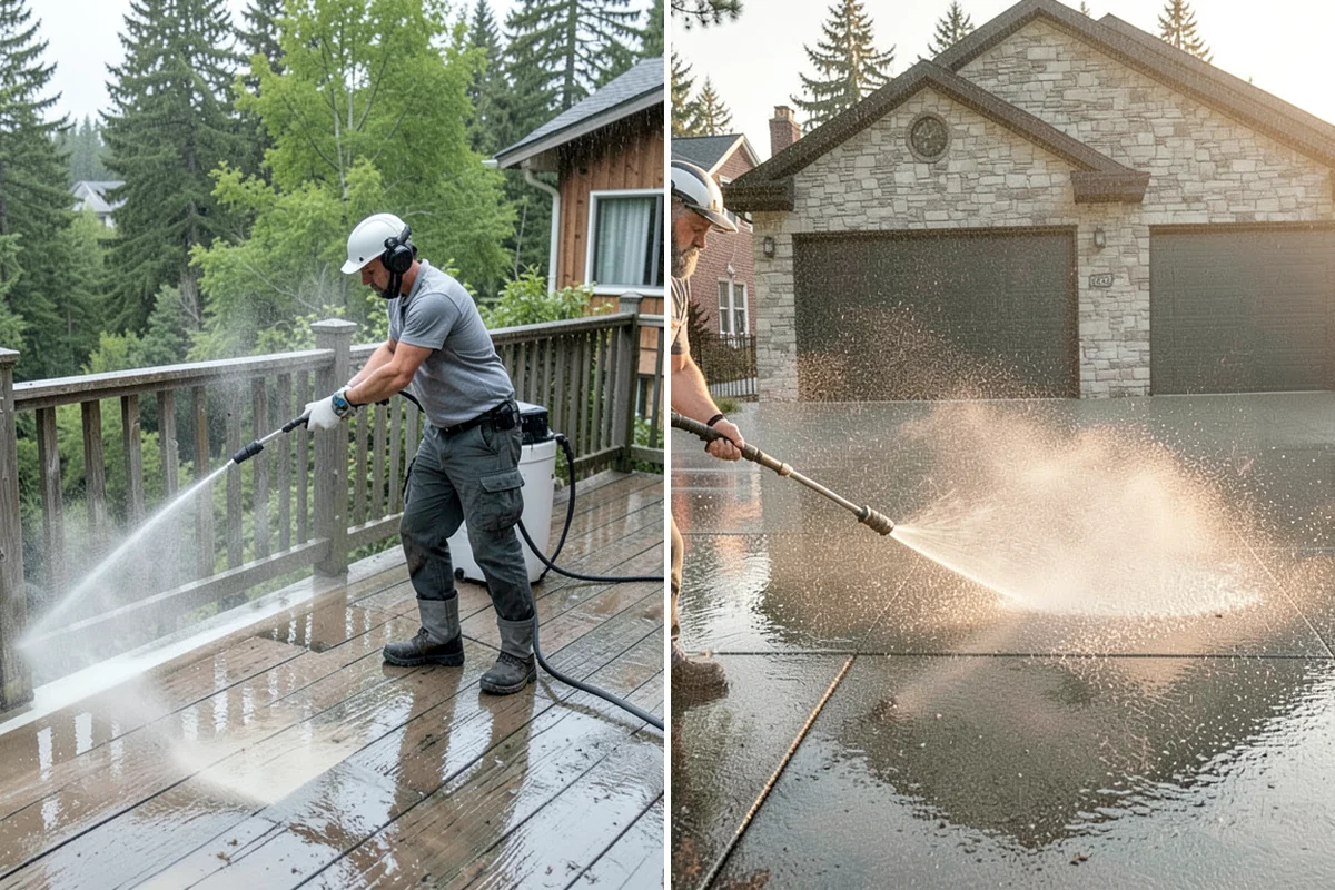 Basement Floor Cleaning in DuPont, Pierce County, WA - Assess drainage and remove stored items from the work zone