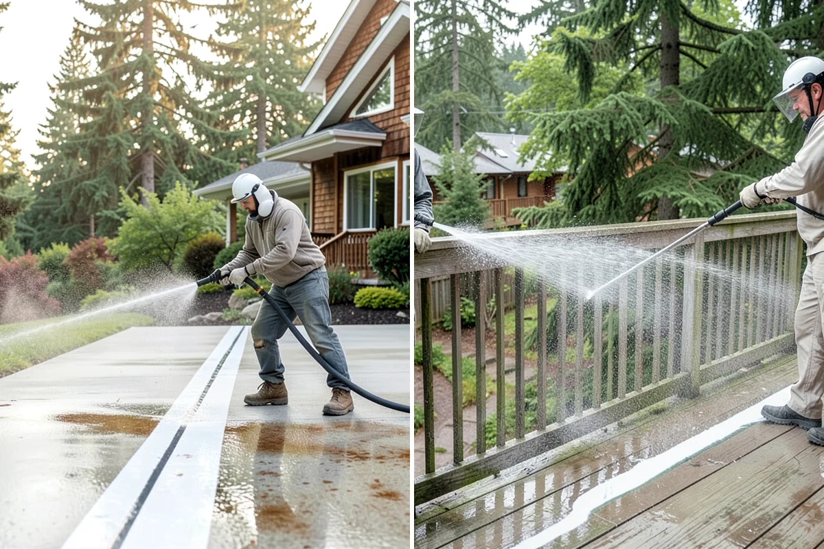 Basement Floor Cleaning in Everett, Snohomish County, WA - Assess drainage and remove stored items from the work zone