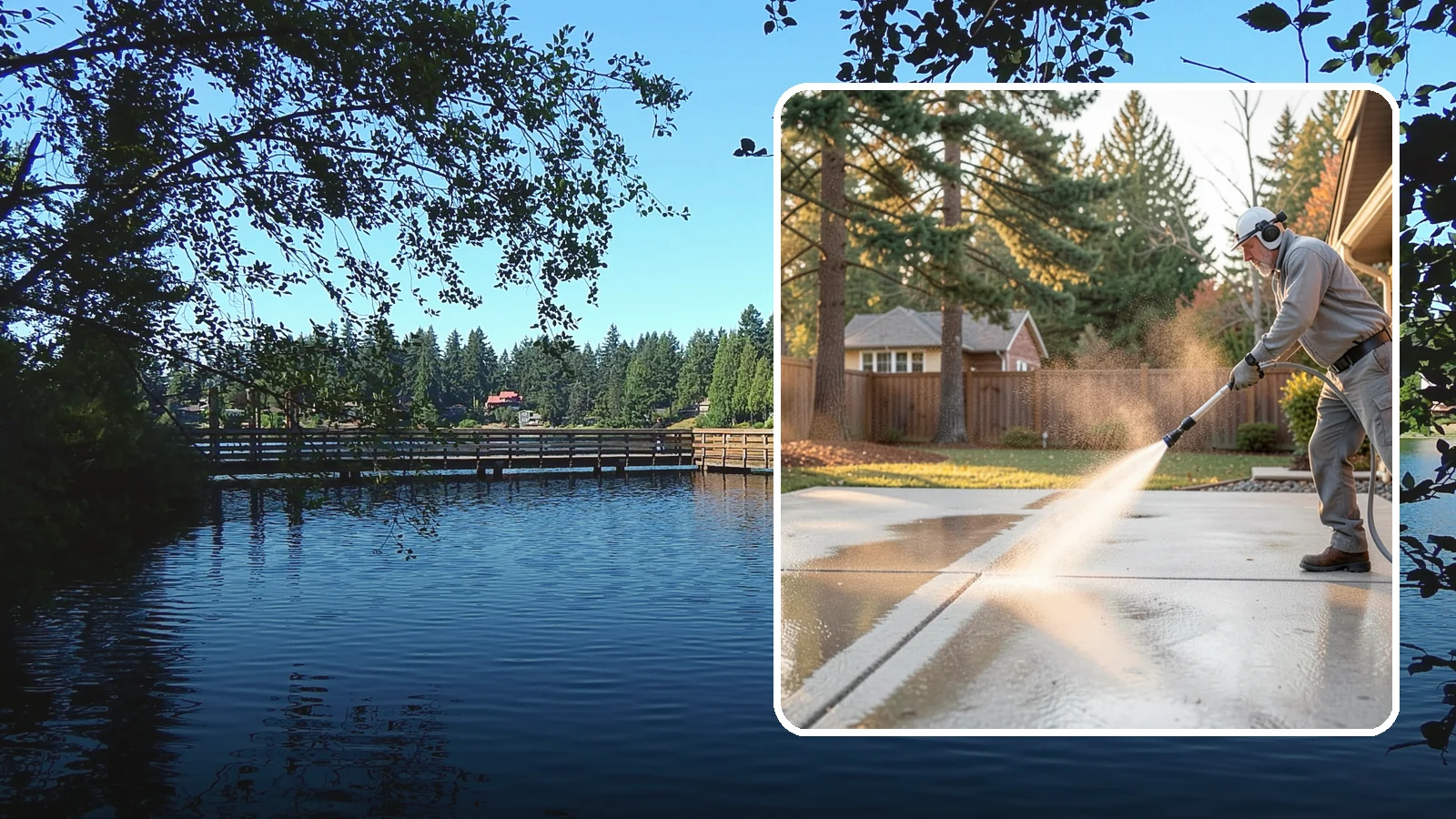 Basement Floor Cleaning in Federal Way, King County, WA - Clean and deodorize damp basement concrete to control the musty buildup common in Washington's wet climate.
