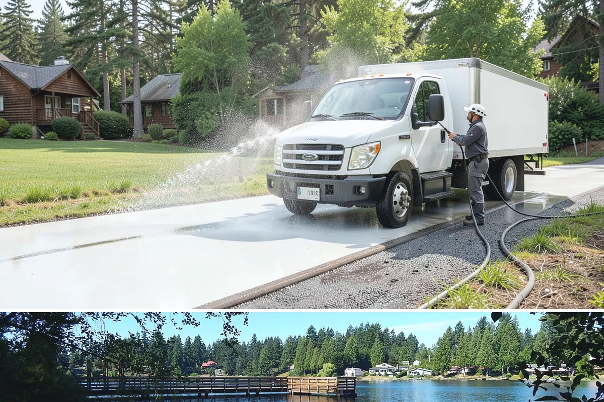 Basement Floor Cleaning in Federal Way, King County, WA - Cleaning during the drier summer months lets the space ventilate and dry faster, which is important for below-grade concrete...