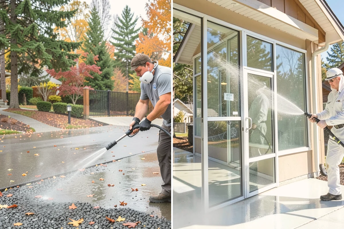 Basement Floor Cleaning in Fife, Pierce County, WA - Assess drainage and remove stored items from the work zone