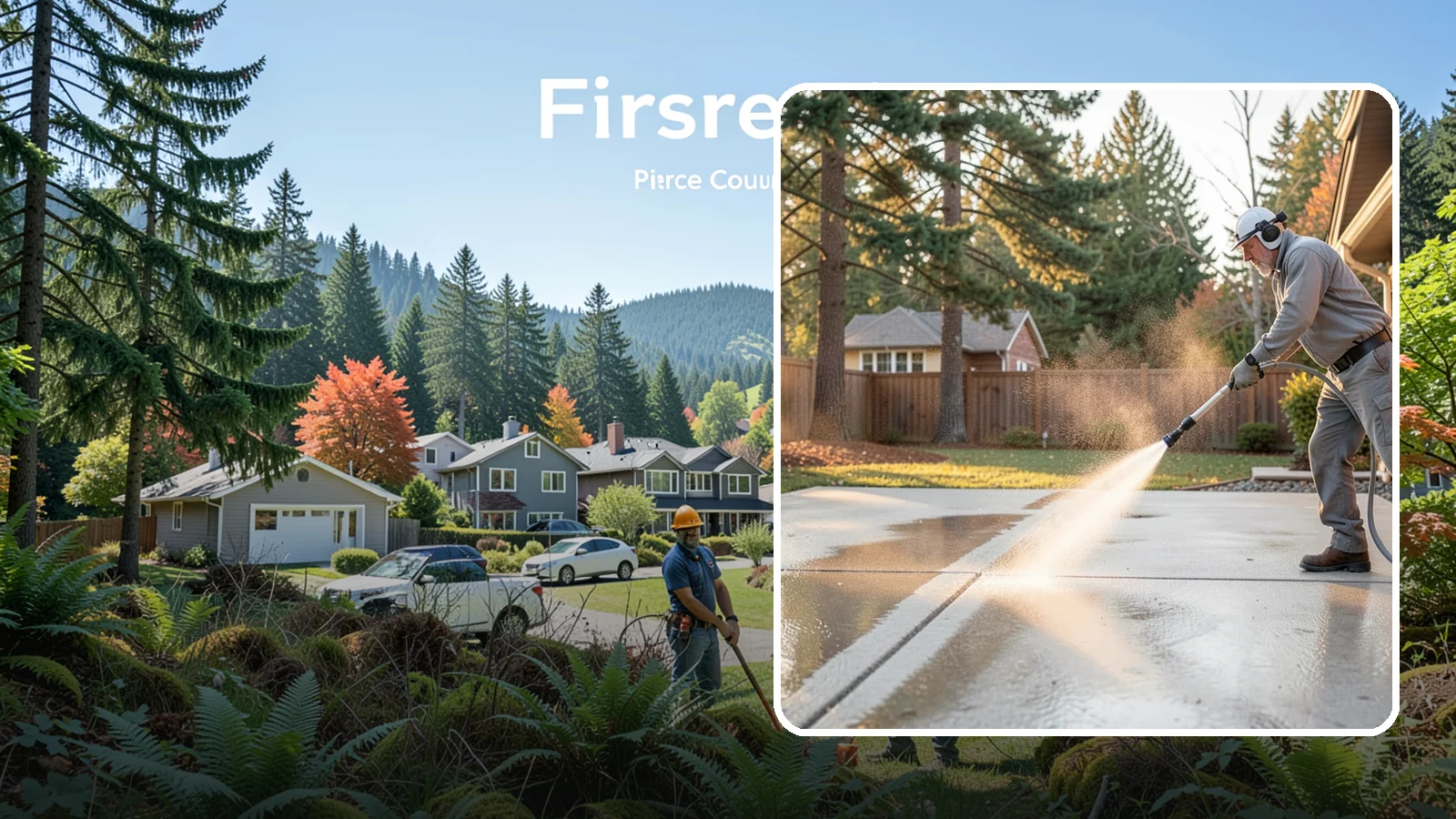 Basement Floor Cleaning in Fircrest, Pierce County, WA - Clean and deodorize damp basement concrete to control the musty buildup common in Washington's wet climate.