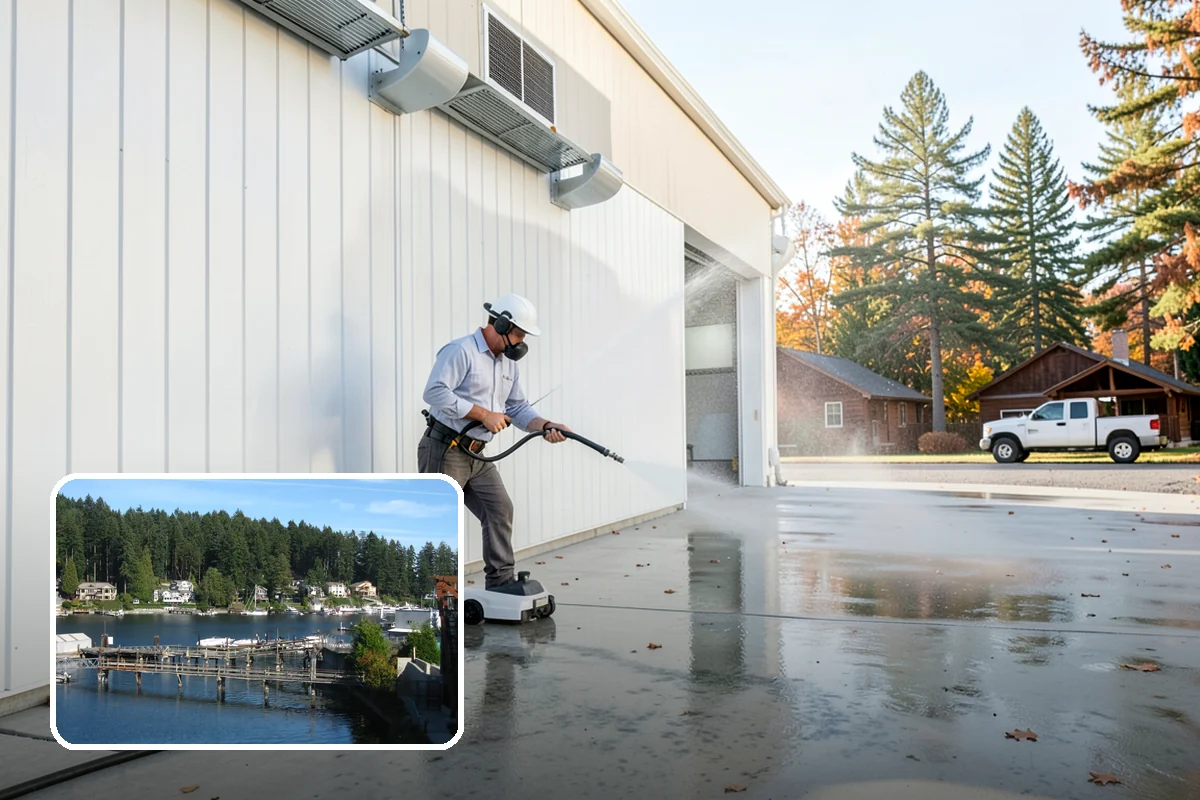 Basement Floor Cleaning in Gig Harbor, Pierce County, WA - Attacks the mildew and musty smell driven by below-grade damp