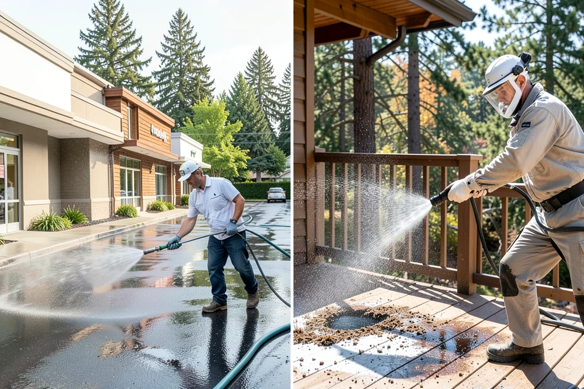 Basement Floor Cleaning in Gig Harbor, Pierce County, WA - Assess drainage and remove stored items from the work zone