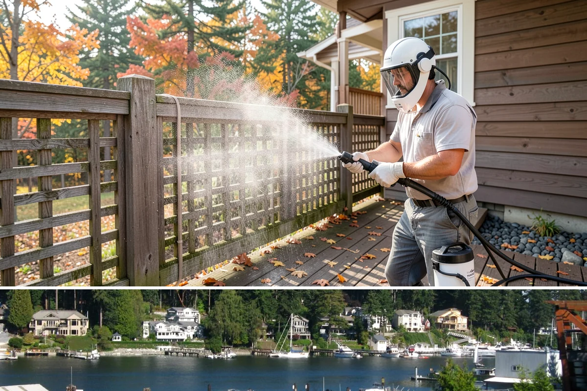 Basement Floor Cleaning in Gig Harbor, Pierce County, WA - Cleaning during the drier summer months lets the space ventilate and dry faster, which is important for below-grade concrete...