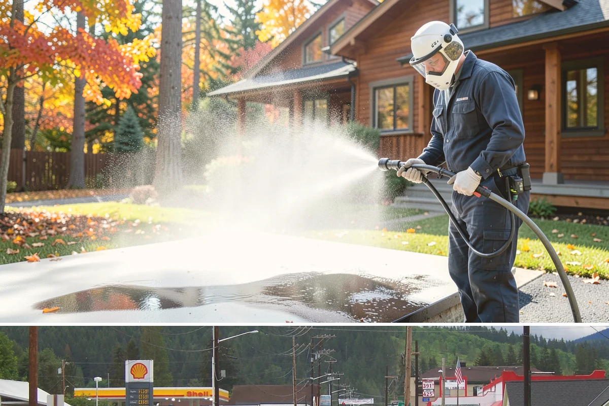 Basement Floor Cleaning in Granite Falls, Snohomish County, WA - Cleaning during the drier summer months lets the space ventilate and dry faster, which is important for below-grade concrete...