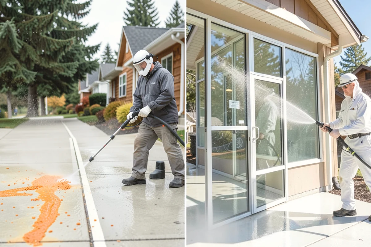 Basement Floor Cleaning in La Conner, Skagit County, WA - Assess drainage and remove stored items from the work zone