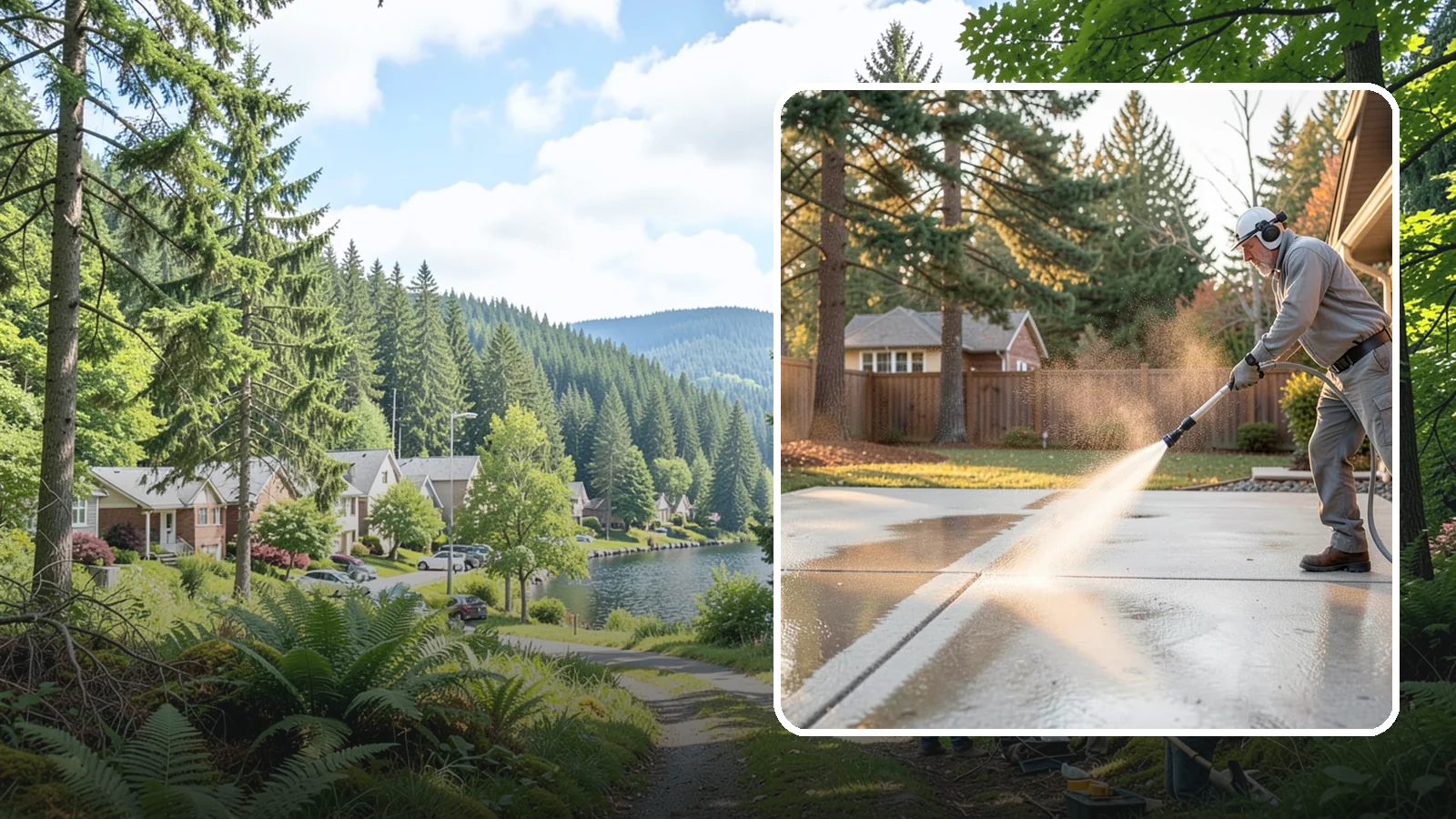 Basement Floor Cleaning in Lake Forest Park, King County, WA - Clean and deodorize damp basement concrete to control the musty buildup common in Washington's wet climate.