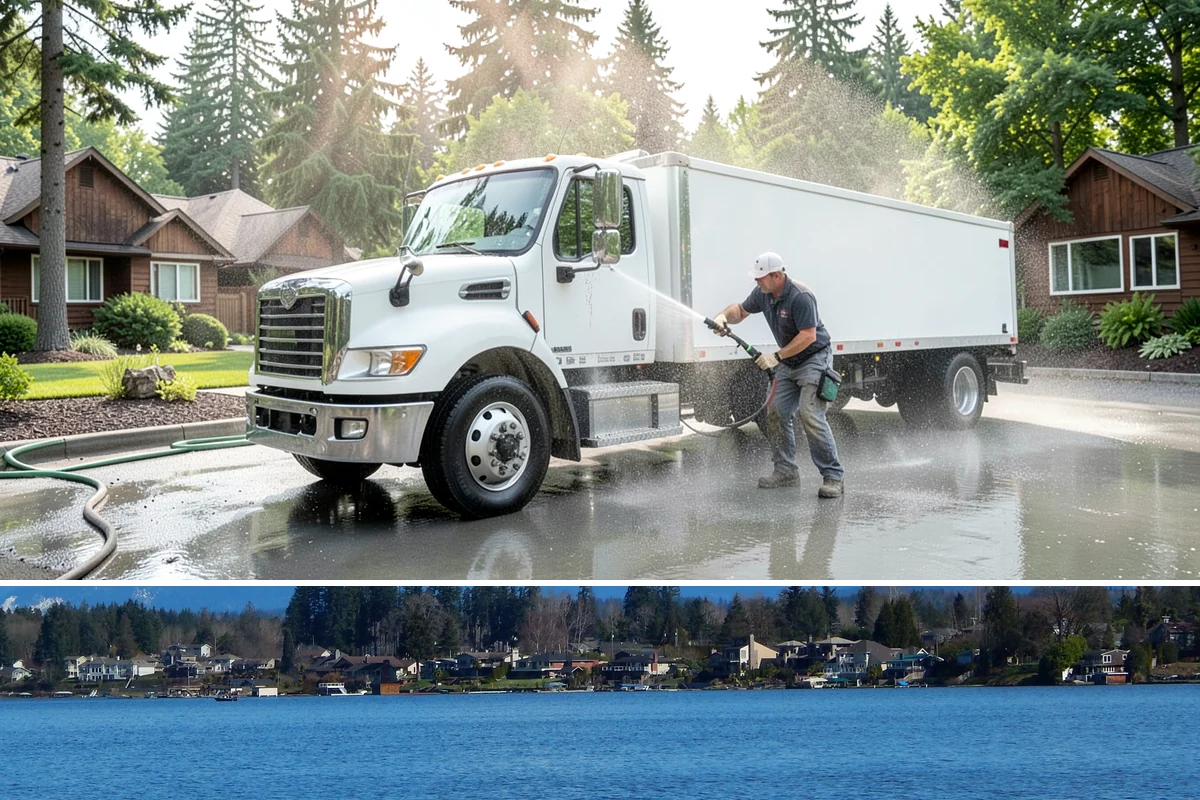 Basement Floor Cleaning in Lake Stevens, Snohomish County, WA - Cleaning during the drier summer months lets the space ventilate and dry faster, which is important for below-grade concrete...
