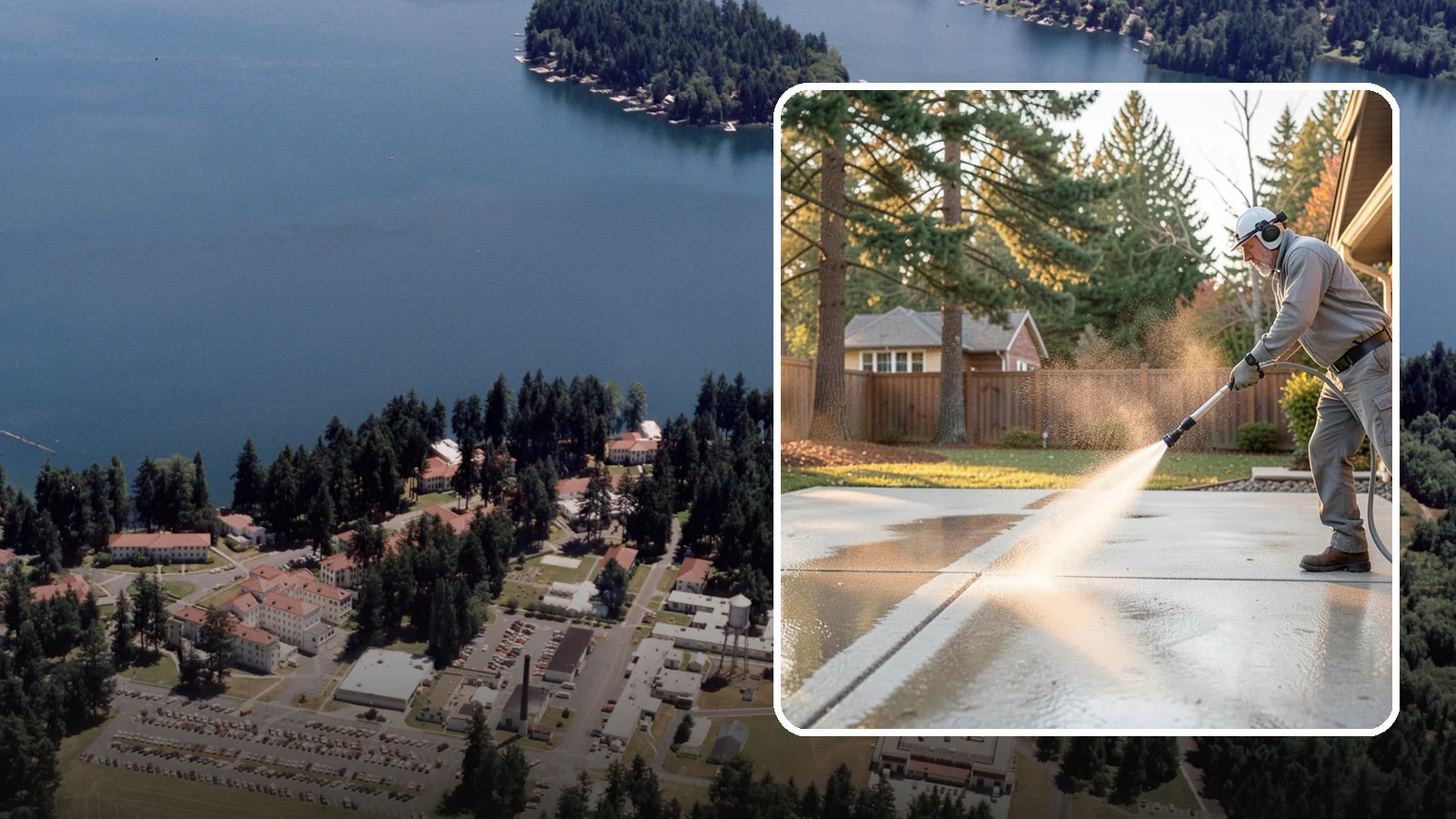 Basement Floor Cleaning in Lakewood, Pierce County, WA - Clean and deodorize damp basement concrete to control the musty buildup common in Washington's wet climate.