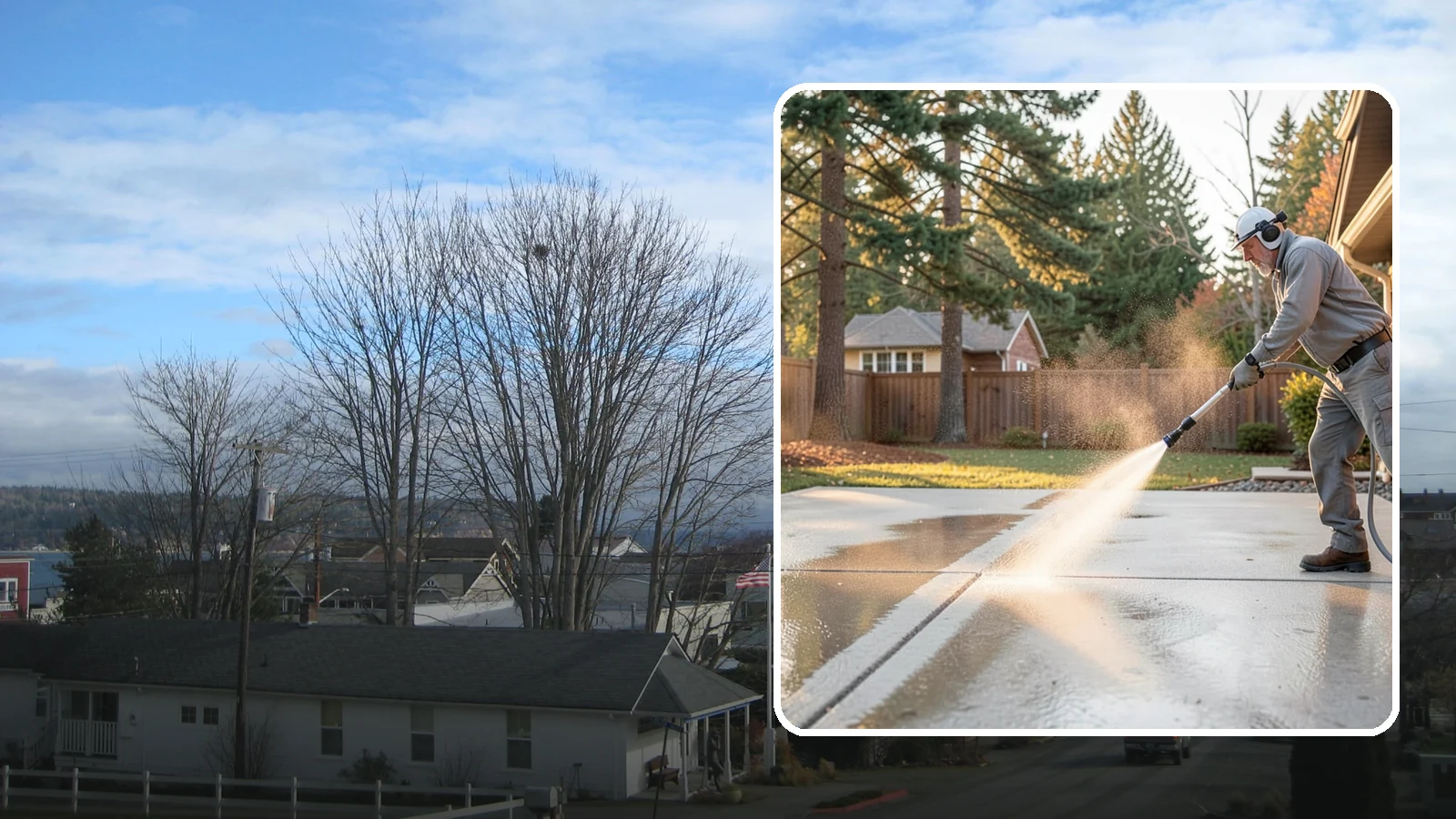 Basement Floor Cleaning in Langley, Island County, WA - Clean and deodorize damp basement concrete to control the musty buildup common in Washington's wet climate.