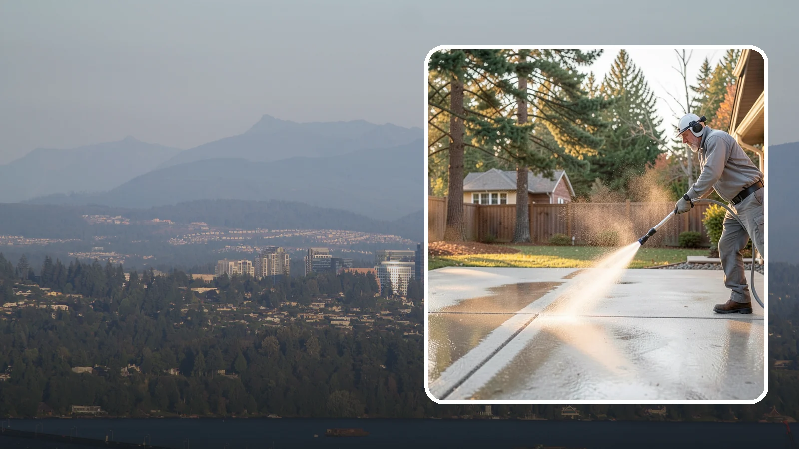 Basement Floor Cleaning in Medina, King County, WA - Clean and deodorize damp basement concrete to control the musty buildup common in Washington's wet climate.